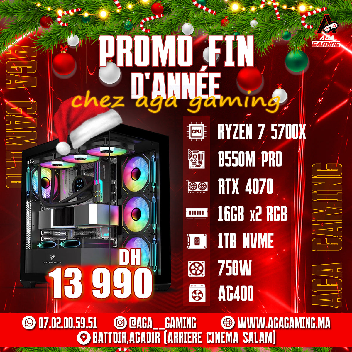 PC Gamer Ryzen 7 5700X/1Tb Nvme/16Gb Ram RGB/RTX 4070 PC Gamer Ryzen 7 5700X/1Tb Nvme/16Gb Ram RGB/RTX 4070